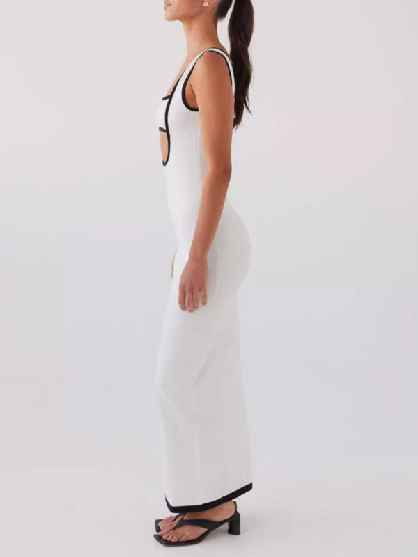 Backless Hollow Out Long Evening Dress
