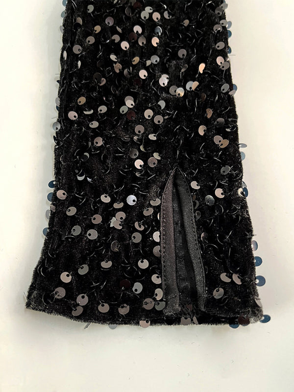 Sexy sequined long sleeved dress