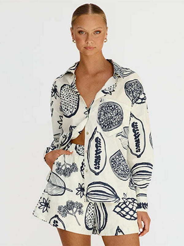 Chic Printed Two-Piece Outfit