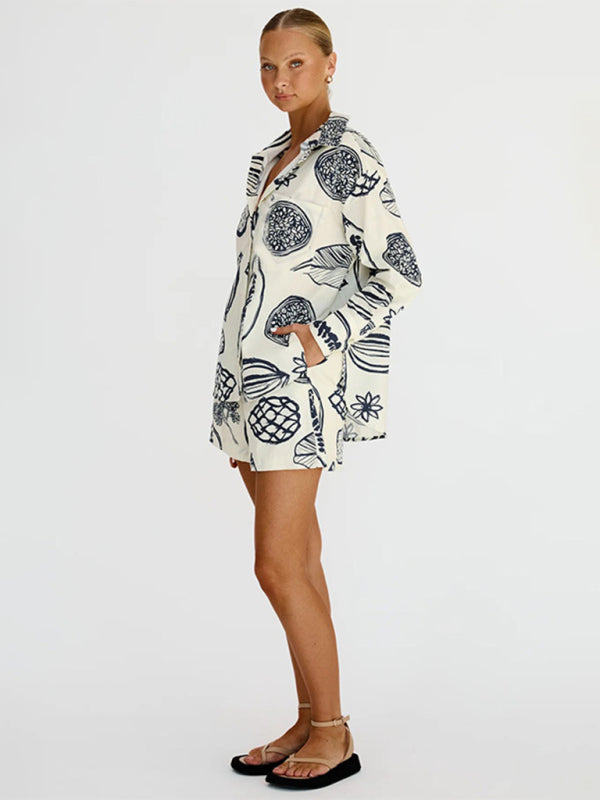 Chic Printed Two-Piece Outfit