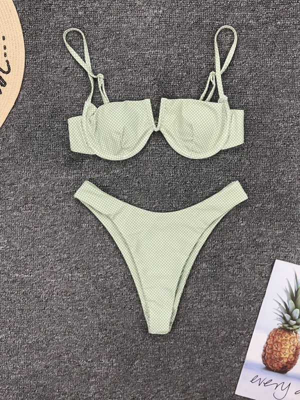 Chic Polka Dot Bikini Style