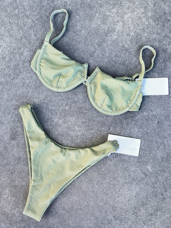 Chic Polka Dot Bikini Style