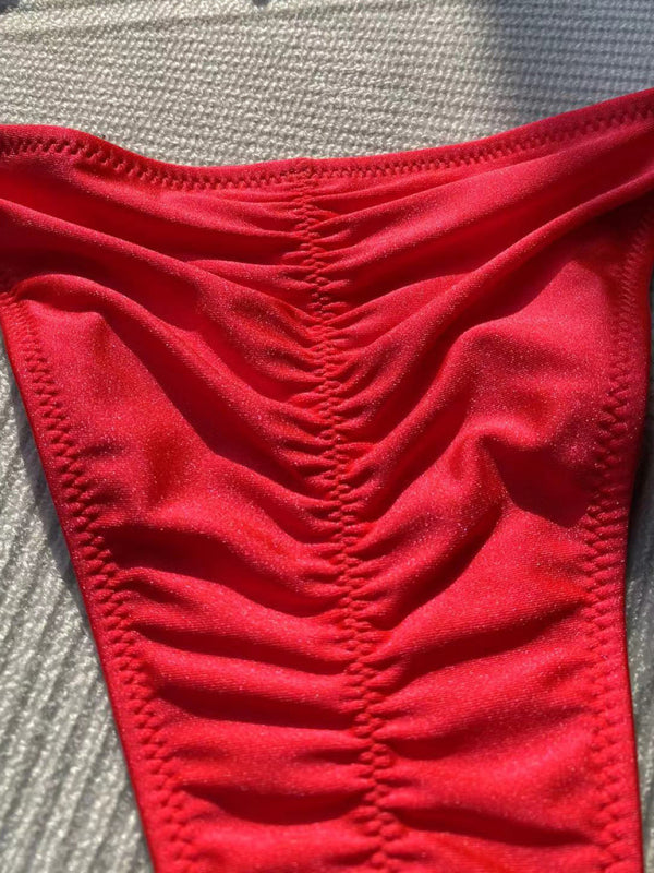 Solid Color Rope Tie Bikini
