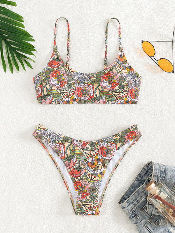 New holiday retro printed bikini
