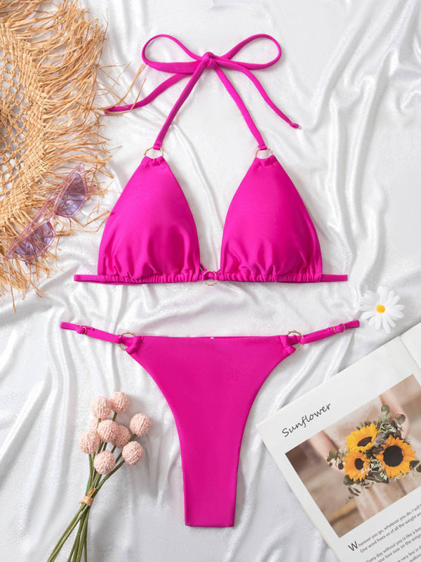 Metal Ring Sexy Two Piece Bikini