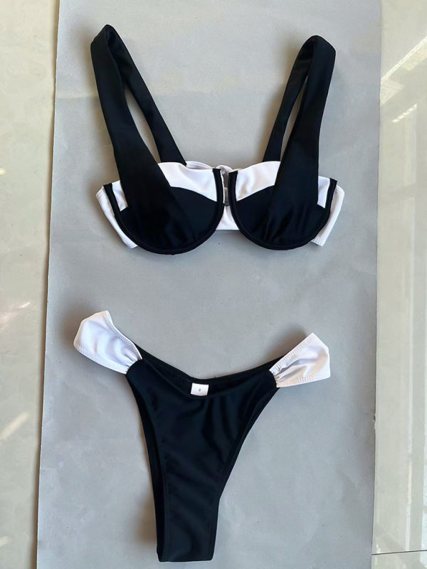 Black And White Two Piece Bikini