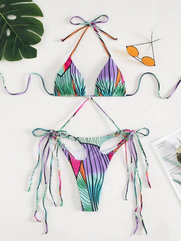 Gradient Hollow Fringed One Piece Swimsuit