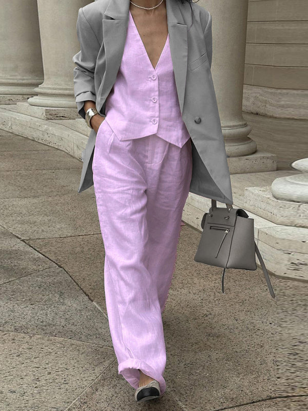 New fashionable sleeveless vest set