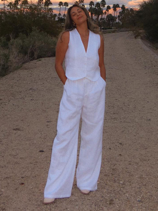 New fashionable sleeveless vest set