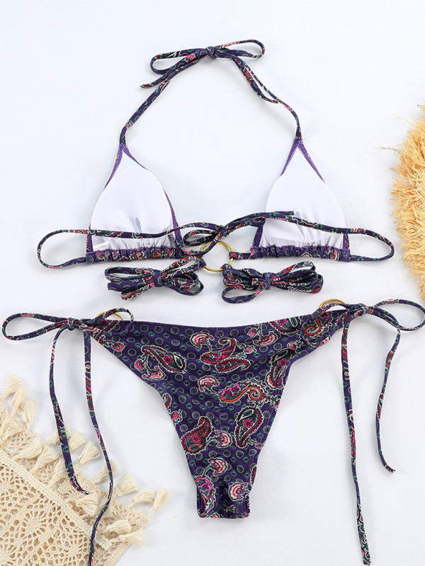 Sexy  Bikini With Three Ring Strappy
