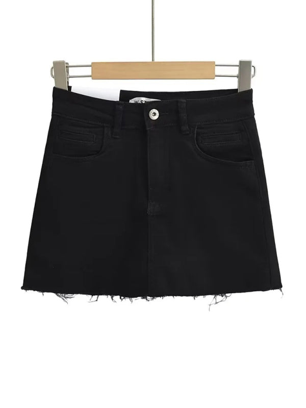 Light Blue A Line Skirt
