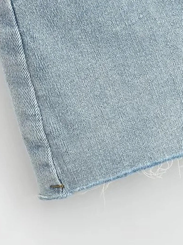 Light Blue A Line Skirt