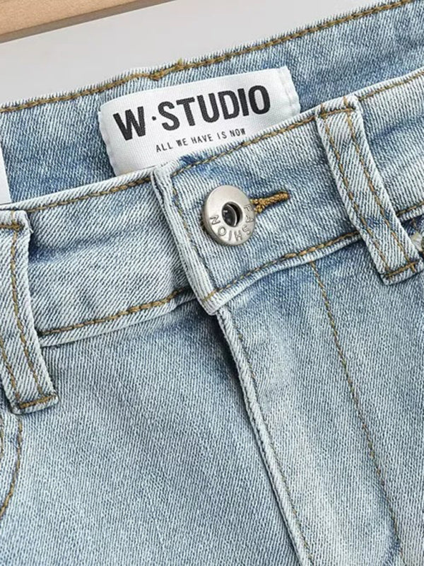 Light Blue A Line Skirt