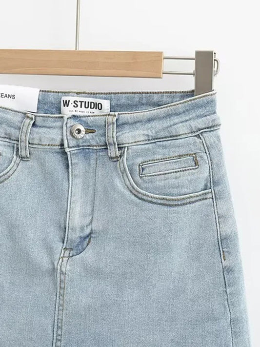 Light Blue A Line Skirt