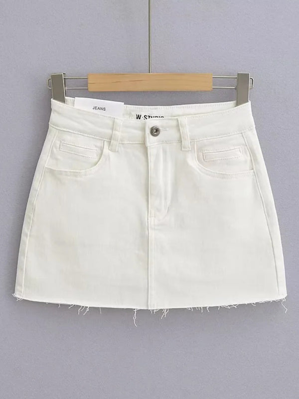 Light Blue A Line Skirt