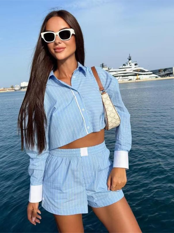 Chic Striped Two-Piece Outfit