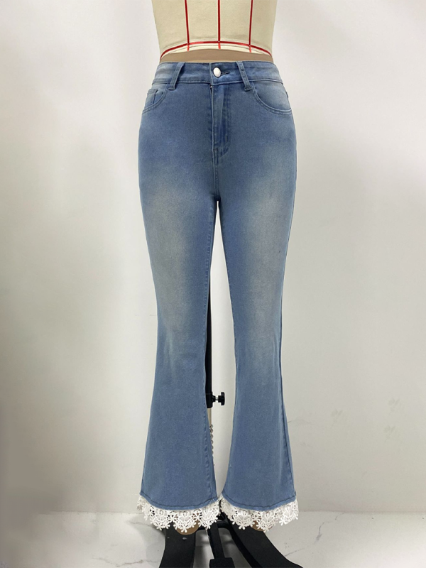 High waist slim fit bootcut jeans