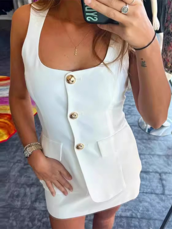 Elegant Slim Fit Top & Skirt Set