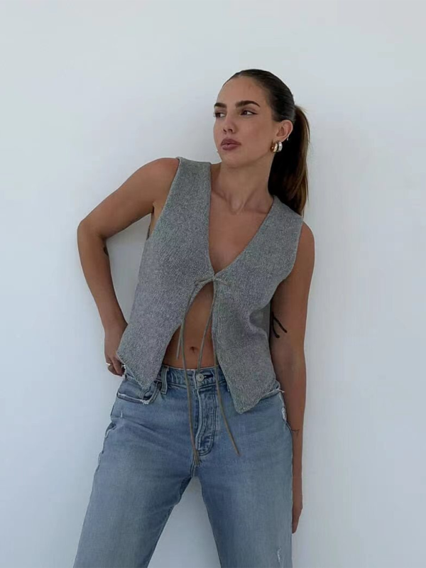 New sexy fashionable woolen vest