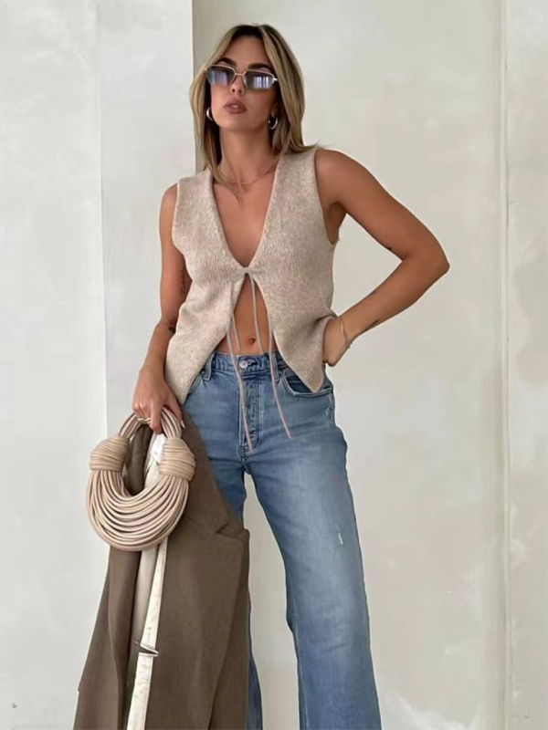 New sexy fashionable woolen vest
