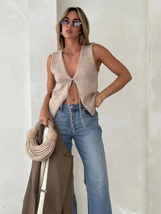 New sexy fashionable woolen vest