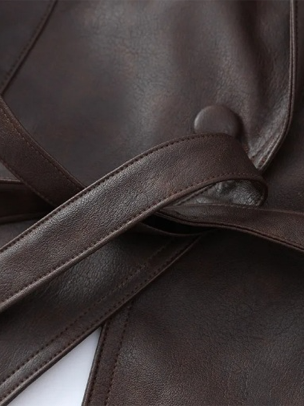 Leather imitated jacket