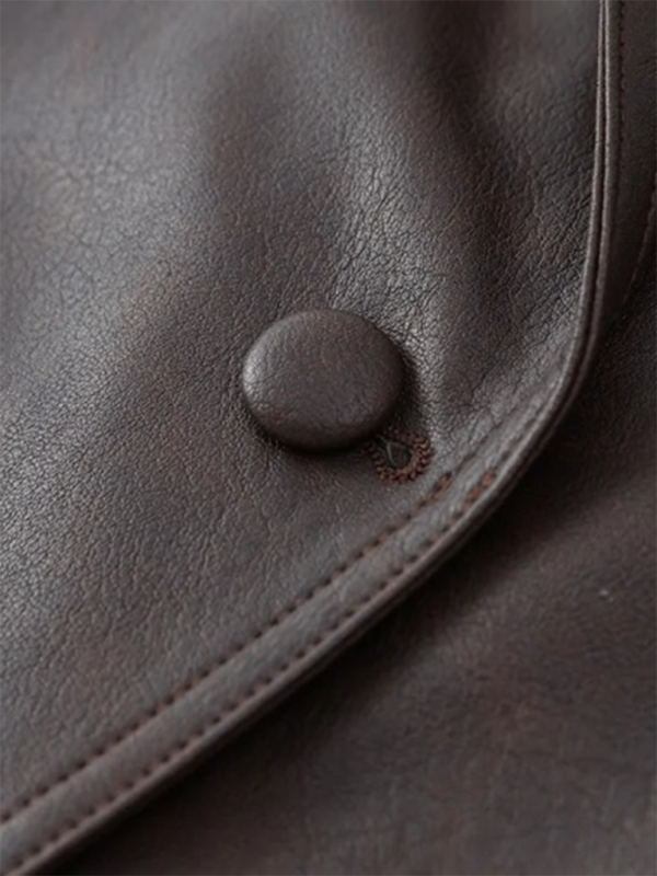 Leather imitated jacket