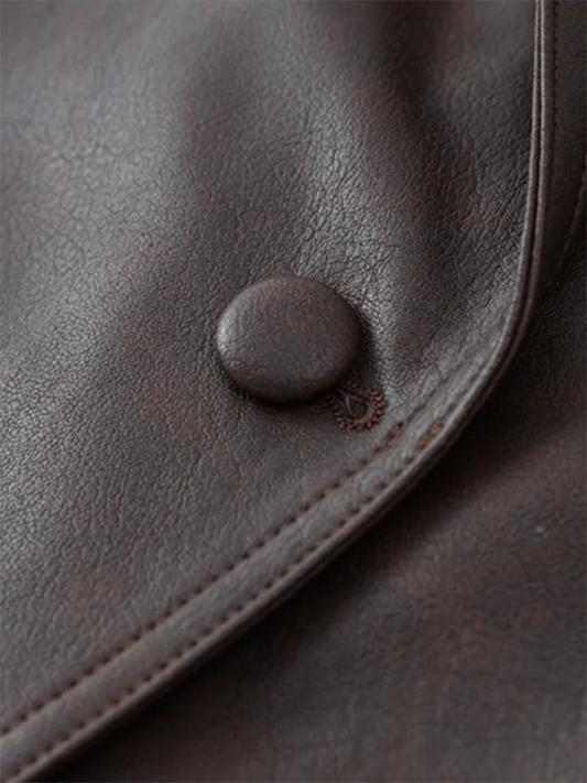 Leather imitated jacket