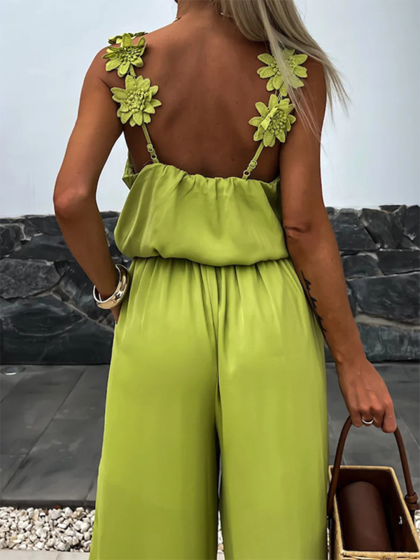 Chic Sleeveless Pocket Jumpsuit