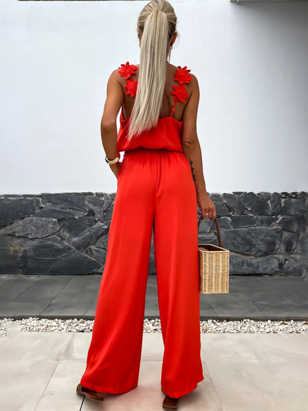Chic Sleeveless Pocket Jumpsuit