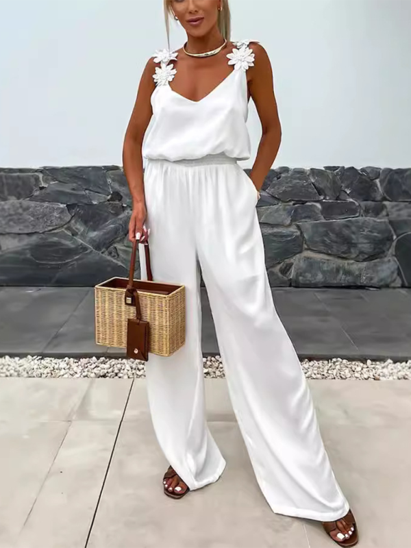 Chic Sleeveless Pocket Jumpsuit