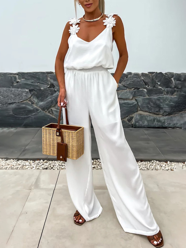 Chic Sleeveless Pocket Jumpsuit