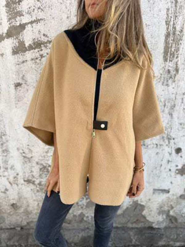 Autumn and Winter Casual Loose Zip Jacket