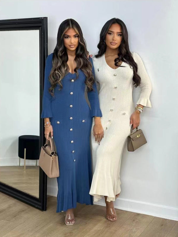 Fashion Long Slim Fit Knitted Dress