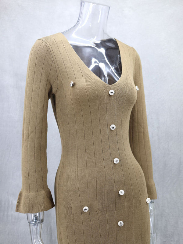 Fashion Long Slim Fit Knitted Dress