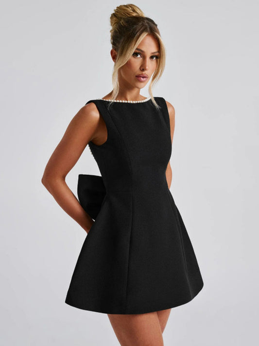 Elegant Pearl Detail Dress