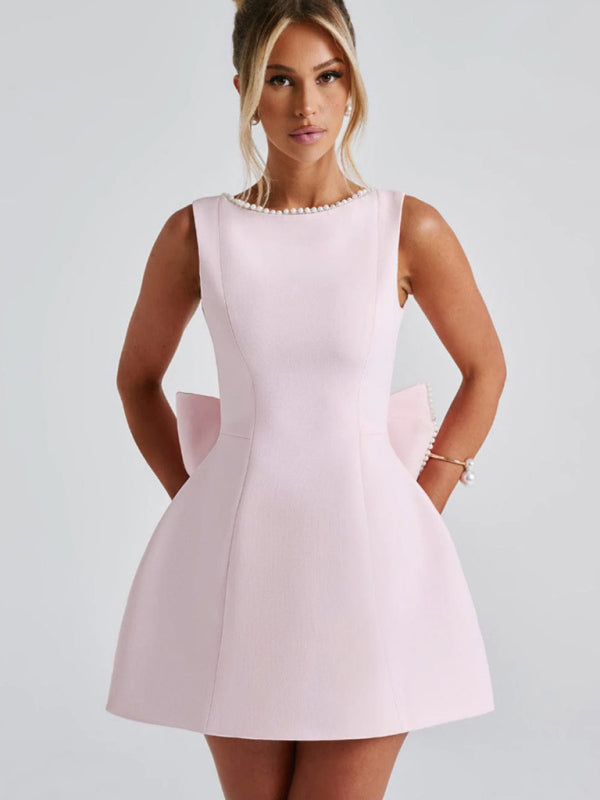 Elegant Pearl Detail Dress
