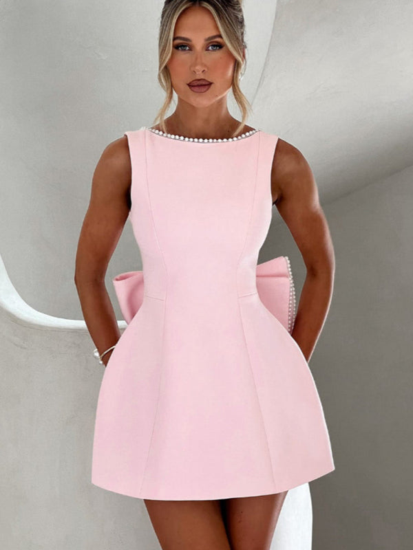 Elegant Pearl Detail Dress