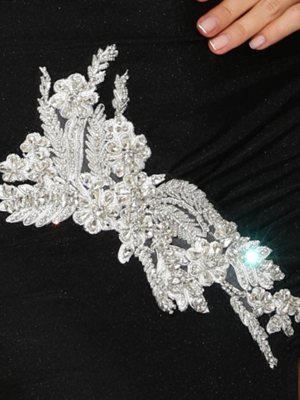 Black Diamond Flower Dress