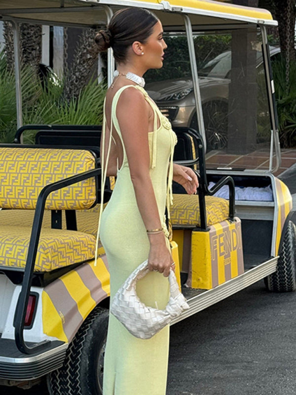 Knitted Floating Flower Beach Bikini Swimsuit Cover-up