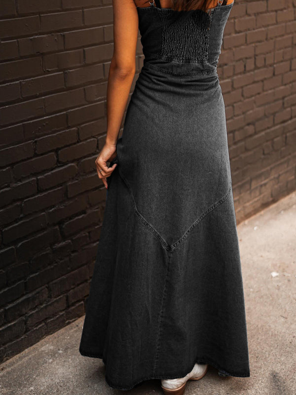 Retro Denim Swing Dress