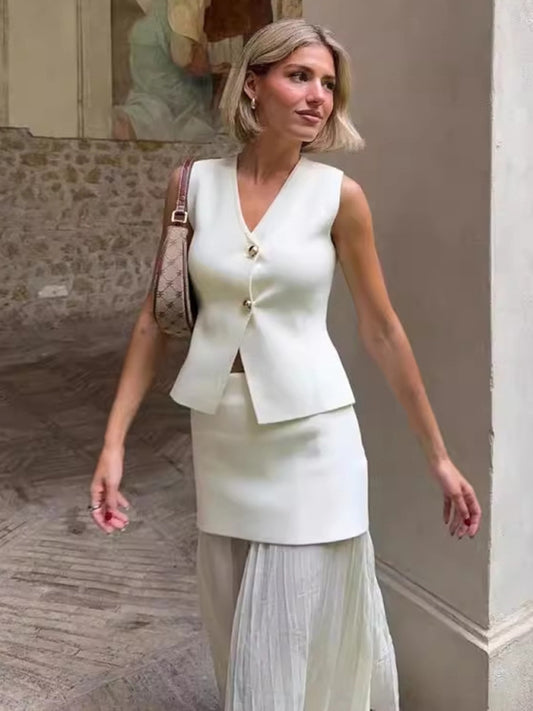 Elegant Top with Long Skirt