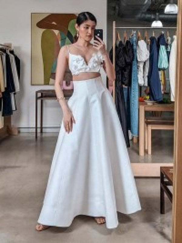 Chic Strapless Skirt Set