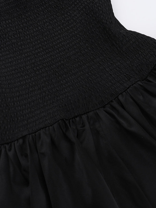 Sexy Slim Fit Tube Top Gathered Dress