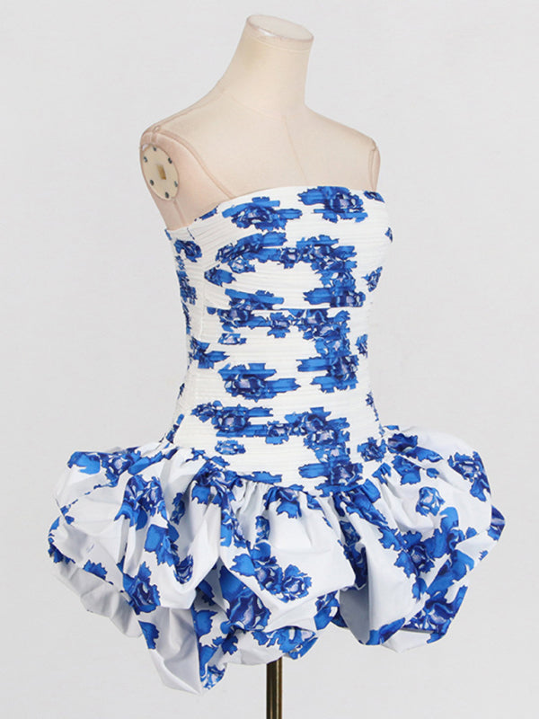 Elegant Pleated Mini Dress