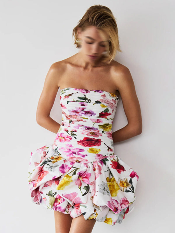 Elegant Pleated Mini Dress