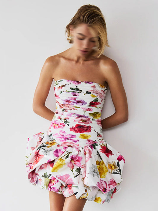 Elegant Pleated Mini Dress