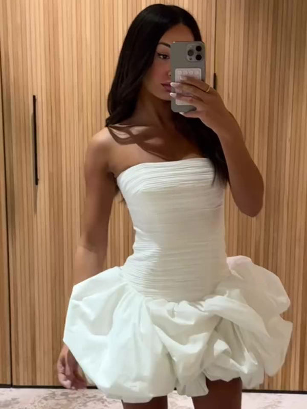 Elegant Pleated Mini Dress