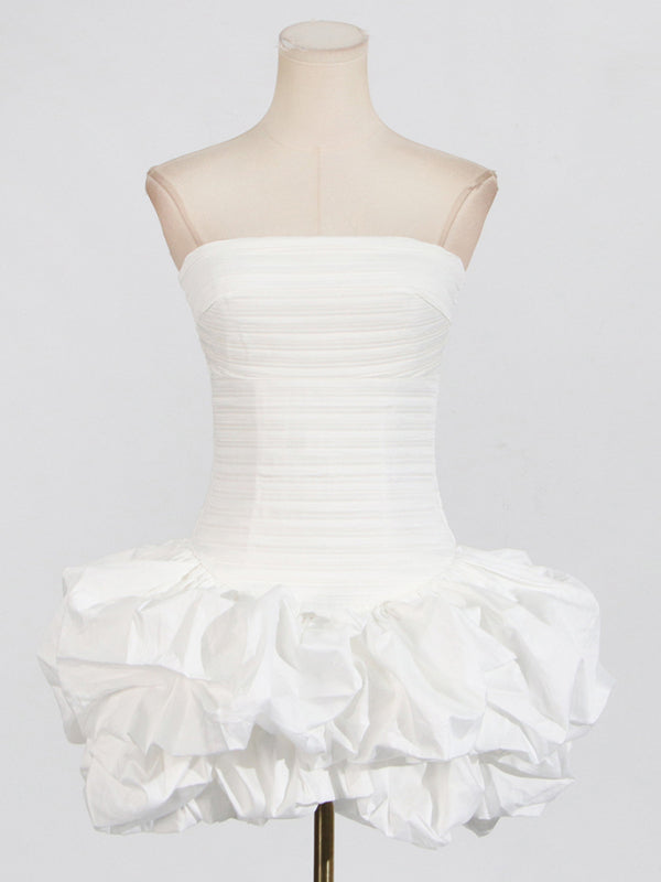 Elegant Pleated Mini Dress