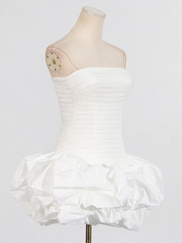 Elegant Pleated Mini Dress